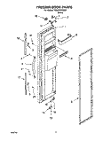 FREEZER DOOR Diagram and Parts List for 7GD22DFXFW02  Whirlpool Refrigerator