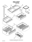 SHELF PARTS Diagram and Parts List for KBLC36FTS05  KitchenAid Refrigerator