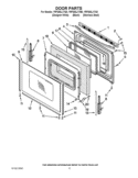 DOOR PARTS Diagram and Parts List for YRF263LXTB0  Whirlpool Range