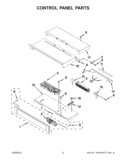Part Location Diagram of W10861650 Whirlpool PANL-CNTRL
