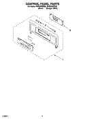 CONTROL PANEL PARTS Diagram and Parts List for YRBS305PDQ6  Whirlpool Wall Oven