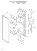 REFRIGERATOR DOOR Diagram and Parts List for 4KSRS25CHW01  KitchenAid Refrigerator