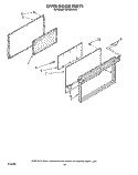 OVEN DOOR, LIT/OPTIONAL Diagram and Parts List for FGP325VL0  Whirlpool Range