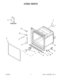 OVEN PARTS Diagram and Parts List for WOS52EM4AS0  Whirlpool Wall Oven