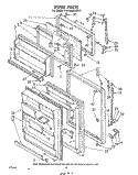 DOOR , LIT/OPTIONAL Diagram and Parts List for ET20AKXLWR0  Whirlpool Refrigerator