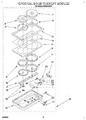 Part Location Diagram of 4320713 Whirlpool Complete Module (White Frame with White Glass)