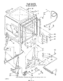 TUB , LITERATURE AND OPTIONAL Diagram and Parts List for DU1099XT3  Whirlpool Dishwasher