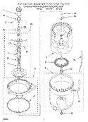 AGITATOR, BASKET AND TUB Diagram and Parts List for KAWS700GQ0  KitchenAid Washer