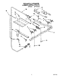 MANIFOLD Diagram and Parts List for SF302BSAW0  Whirlpool Range