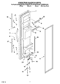 FREEZER DOOR Diagram and Parts List for GC5SHGXLB00  Whirlpool Refrigerator