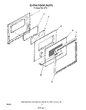 OVEN DOOR , LIT/OPTIONAL Diagram and Parts List for RS610PXV1  Whirlpool Range