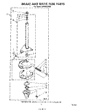 BRAKE AND DRIVE TUBE Diagram and Parts List for LA6000XPW0  Whirlpool Washer
