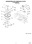 MAGNETRON AND TURNTABLE PARTS Diagram and Parts List for MH2155XPS0  Whirlpool Microwave
