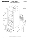 CABINET PARTS Diagram and Parts List for KBRS19KTBL6  KitchenAid Refrigerator