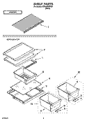 SHELF PARTS, OPTIONAL PARTS Diagram and Parts List for ET8AHKXPQ01  Whirlpool Refrigerator