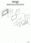 DOOR PARTS Diagram and Parts List for GW397LXUQ6  Whirlpool Range