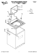 TOP AND CABINET PARTS Diagram and Parts List for 1CWTW5790SQ0  Whirlpool Washer