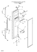 FREEZER DOOR Diagram and Parts List for 6ED22DQXDW01  Whirlpool Refrigerator