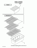 SHELF PARTS Diagram and Parts List for W5TYDWFXQ00  Whirlpool Refrigerator