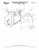 FRAME AND CONSOLE PARTS Diagram and Parts List for DU810SWPQ4  Whirlpool Dishwasher