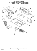 AIR FLOW PARTS Diagram and Parts List for MH3185XPS1  Whirlpool Microwave