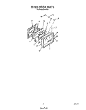 OVEN DOOR , LIT/OPTIONAL Diagram and Parts List for B5008B1  Roper Range