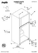 CABINET PARTS Diagram and Parts List for IKT141301  Inglis Refrigerator