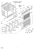 CABINET Diagram and Parts List for CAH18WCK0  Crosley Air Conditioner
