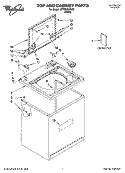 TOP AND CABINET PARTS Diagram and Parts List for WTW5560SQ0  Whirlpool Washer