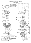 PUMP AND MOTOR PARTS Diagram and Parts List for IJU35562  Inglis Dishwasher