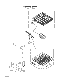 DISHRACK Diagram and Parts List for WU4406V3  Roper Dishwasher