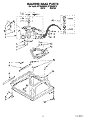 MACHINE BASE PARTS Diagram and Parts List for WTW5590ST2  Whirlpool Washer