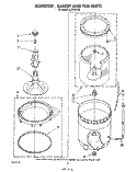 AGITATOR, BASKET AND TUB Diagram and Parts List for AL5143VG0  Whirlpool Washer