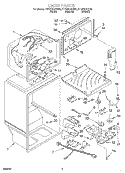 LINER Diagram and Parts List for ET19RKXGT02  Whirlpool Refrigerator