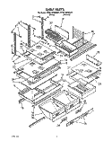 SHELF, LIT/OPTIONAL Diagram and Parts List for KTRC18KXWH01  KitchenAid Refrigerator