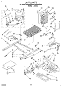 UNIT Diagram and Parts List for RS25AWXEW00  Roper Refrigerator