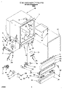 TUB ASSEMBLY Diagram and Parts List for DU920QWDB3  Whirlpool Dishwasher
