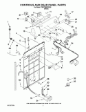 CONTROLS AND REAR PANEL PARTS Diagram and Parts List for 7MWT98920WQ0  Whirlpool Washer