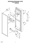REFRIGERATOR DOOR PARTS Diagram and Parts List for 6GD25DCXHS07  Whirlpool Refrigerator