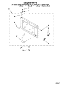 DOOR PARTS Diagram and Parts List for KHHS179LWH4  KitchenAid Microwave