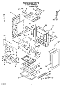 CHASSIS PARTS Diagram and Parts List for IGS325RQ1  Inglis Range