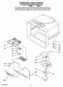 FREEZER LINER PARTS Diagram and Parts List for EB9FVBXVQ00  Whirlpool Refrigerator