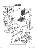 UNIT Diagram and Parts List for RS20CKXXW00  Roper Refrigerator
