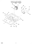 BASE PLATE Diagram and Parts List for MC8131XEQ1  Whirlpool Wall Oven