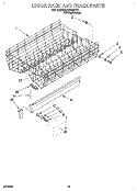 UPPER RACK AND TRACK Diagram and Parts List for KUDD23HY2  KitchenAid Dishwasher