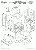 OVEN PARTS Diagram and Parts List for GBS309PVB00  Whirlpool Wall Oven