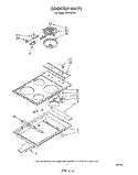 COOKTOP Diagram and Parts List for RS610PXV1  Whirlpool Range