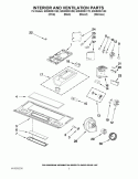 INTERIOR AND VENTILATION PARTS Diagram and Parts List for GMH5205XVQ0  Whirlpool Microwave