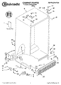 CABINET, LITERATURE Diagram and Parts List for 3XKGN7050W01  Whirlpool Refrigerator
