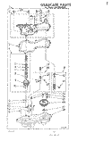 GEARCASE Diagram and Parts List for LA5380XPW0  Whirlpool Washer